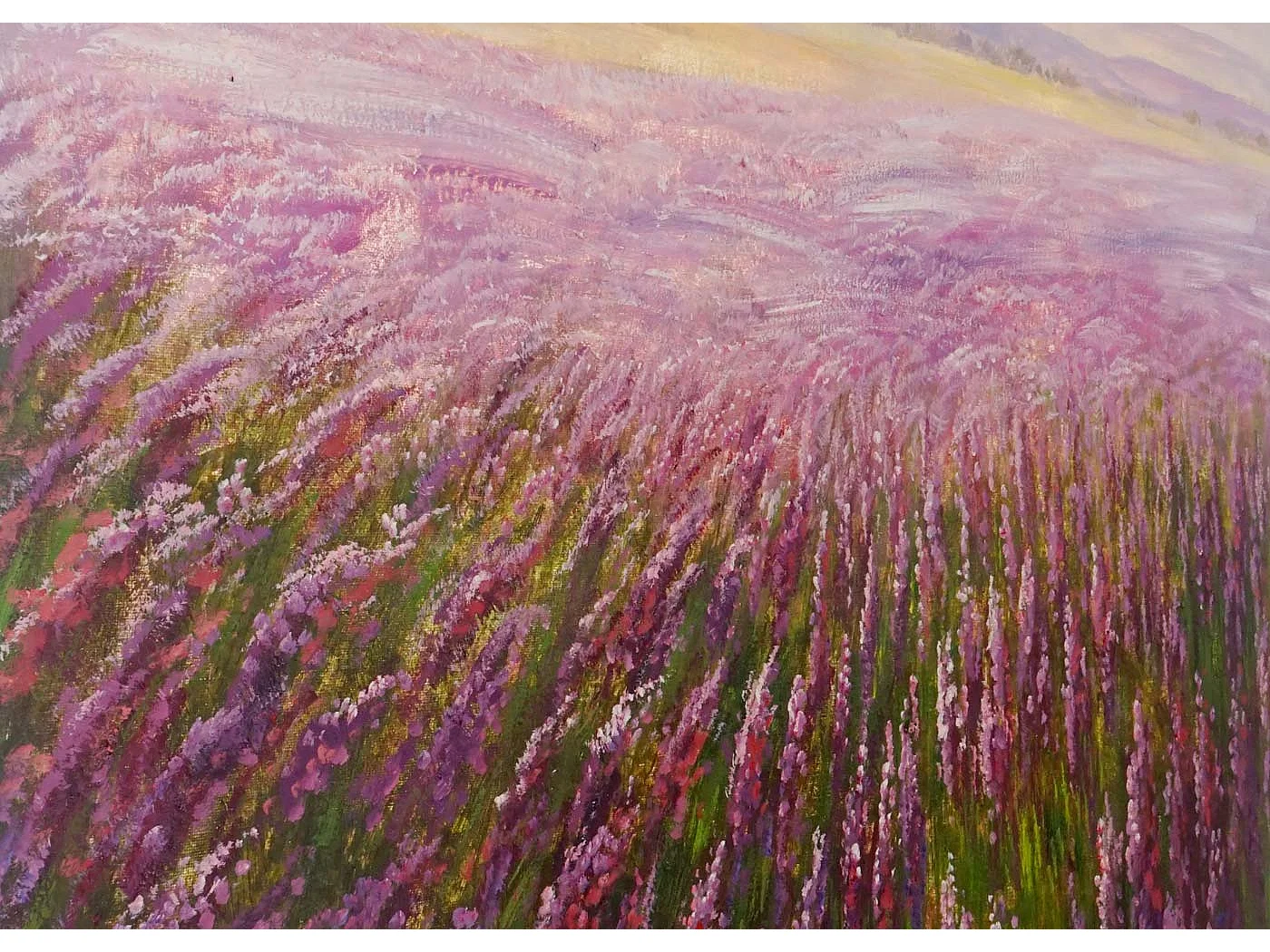 Ölgemälde Blumenfeld handgemalt