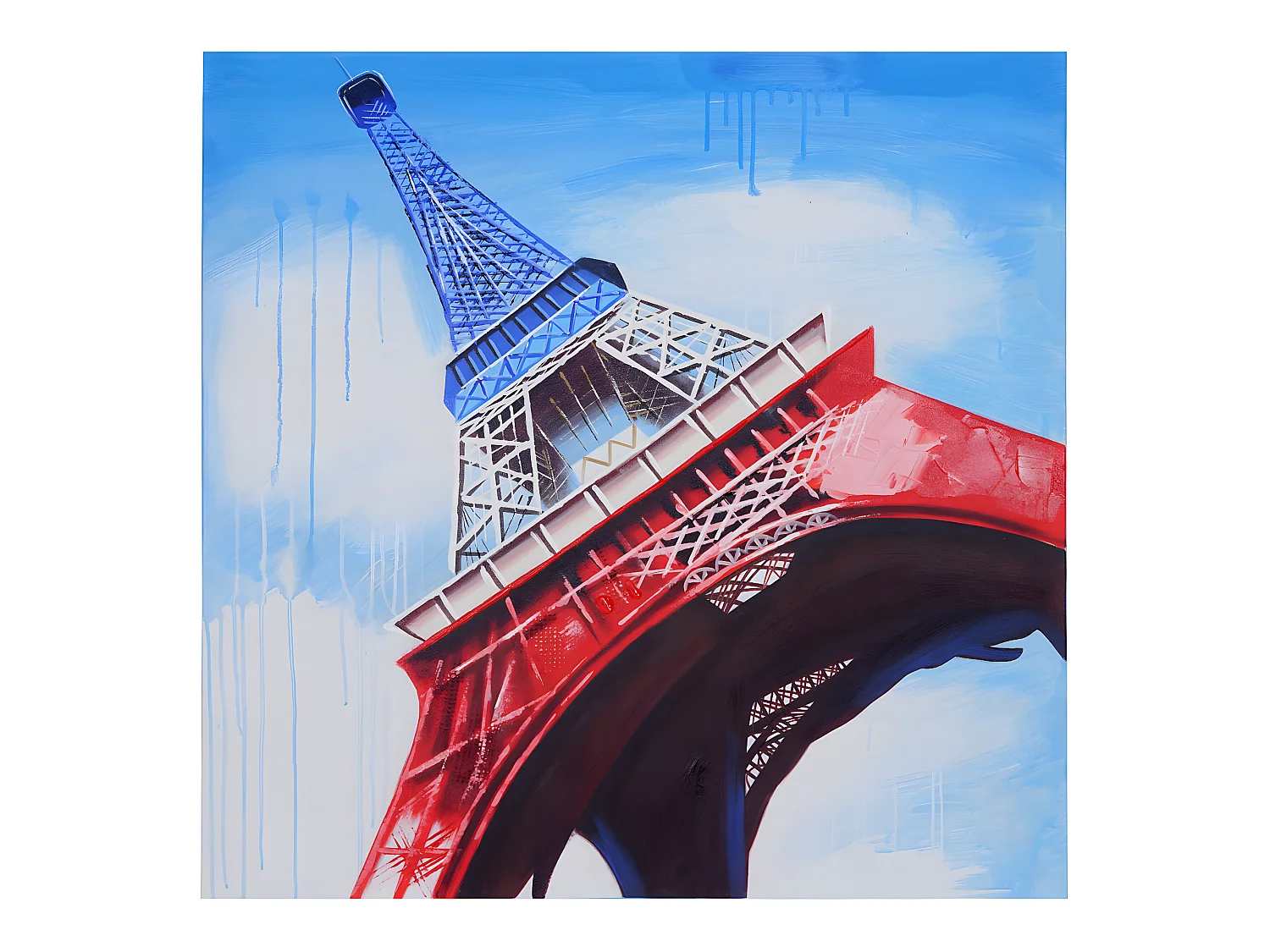 Ölgemälde Eiffelturm handgemalt