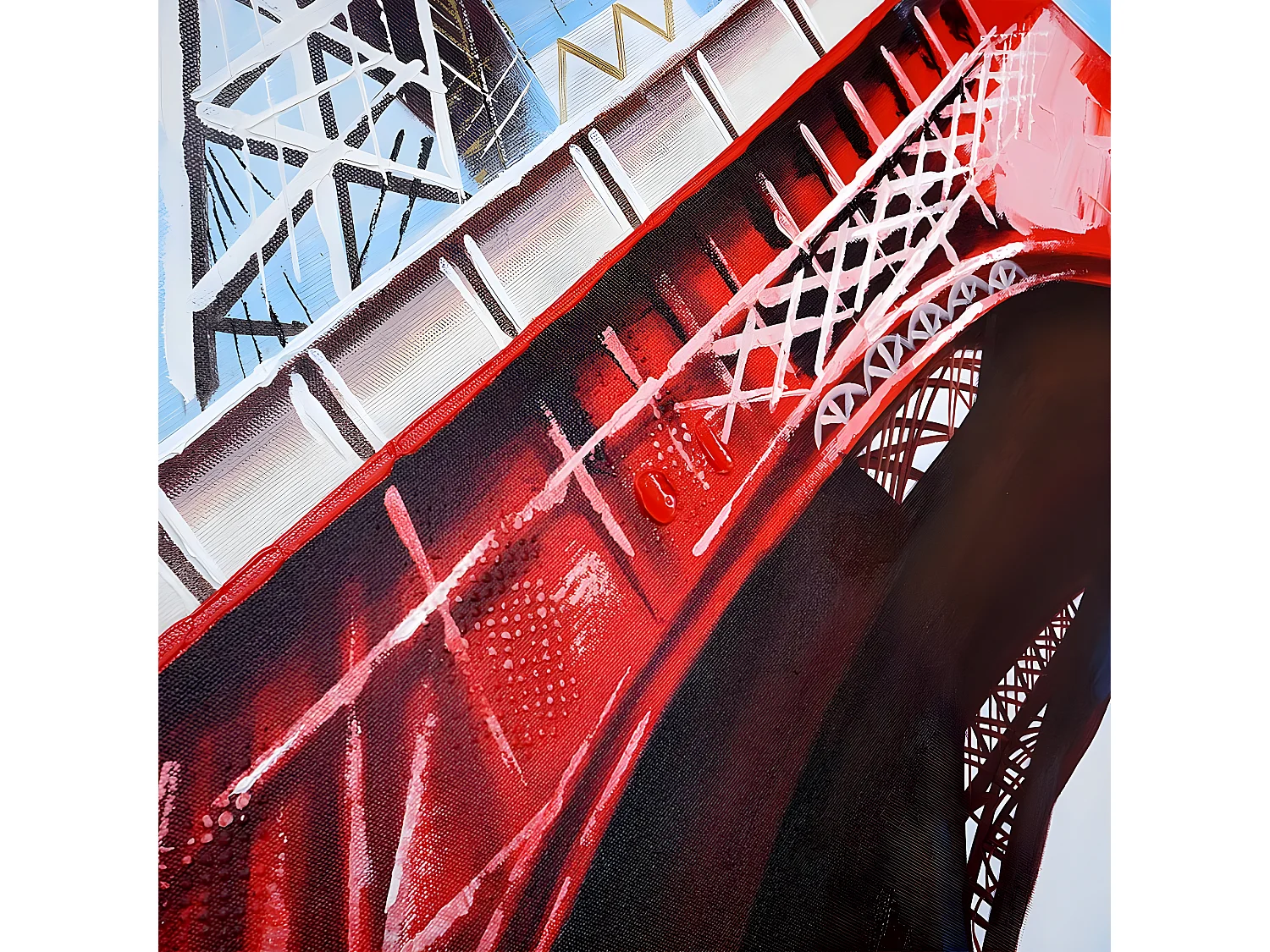 Ölgemälde Eiffelturm handgemalt