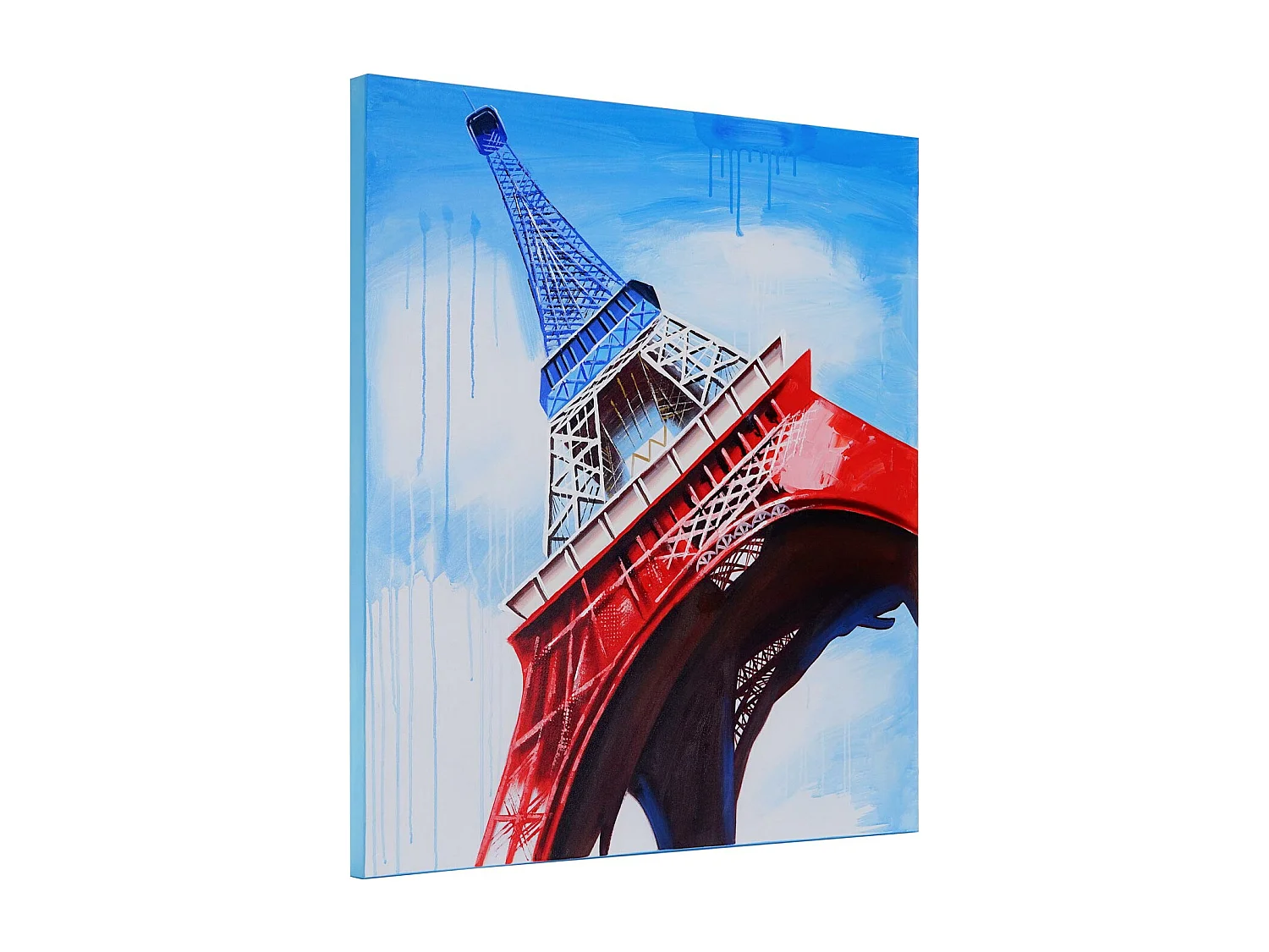 Peinture à l'huile réalisée à la main représentant la Tour Eiffel