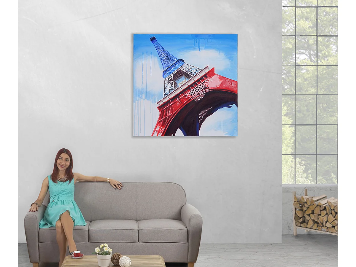Ölgemälde Eiffelturm handgemalt