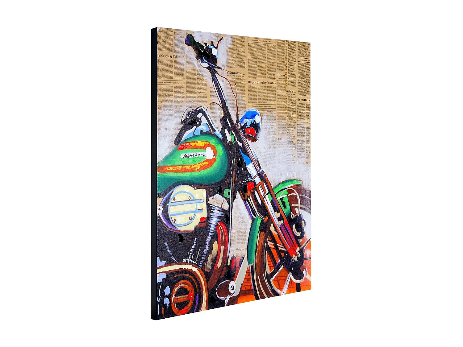 Peinture à l'huile Moto peinte à la main