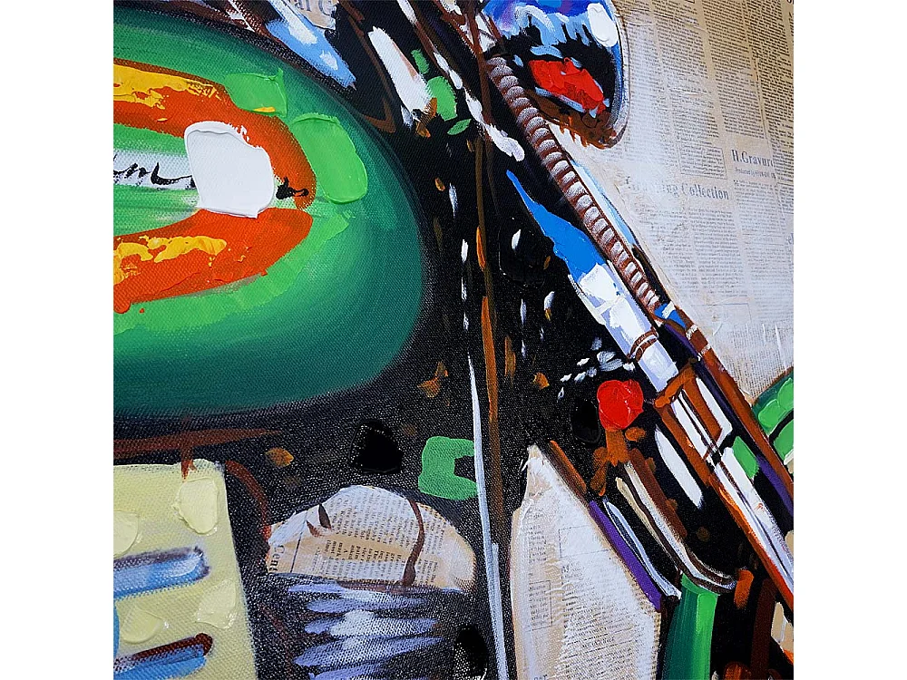 Peinture à l'huile Moto peinte à la main