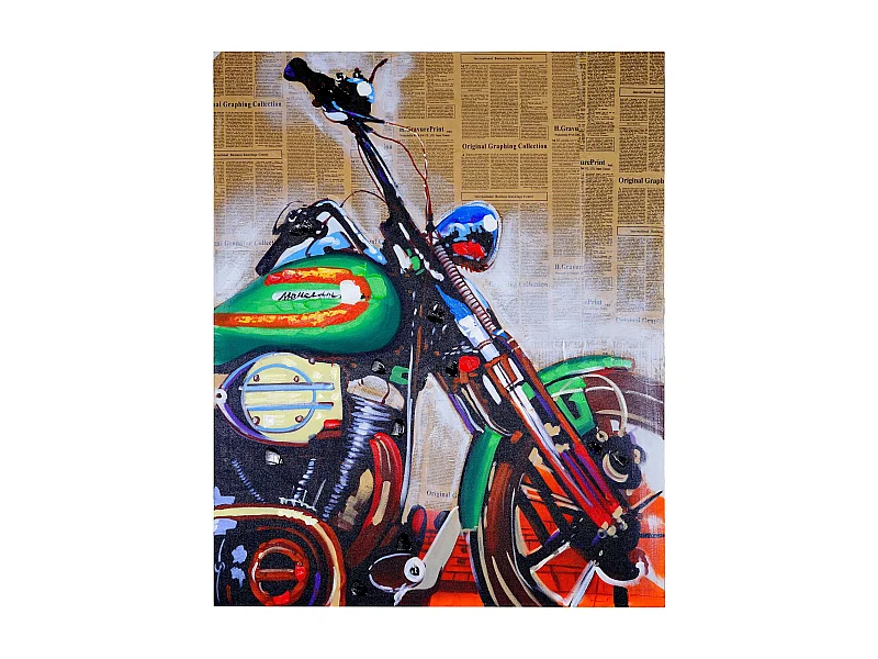 Ölgemälde Motorrad handgemalt