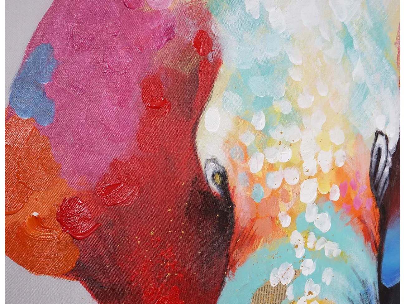 Peinture à l'huile Eléphant II peinte à la main