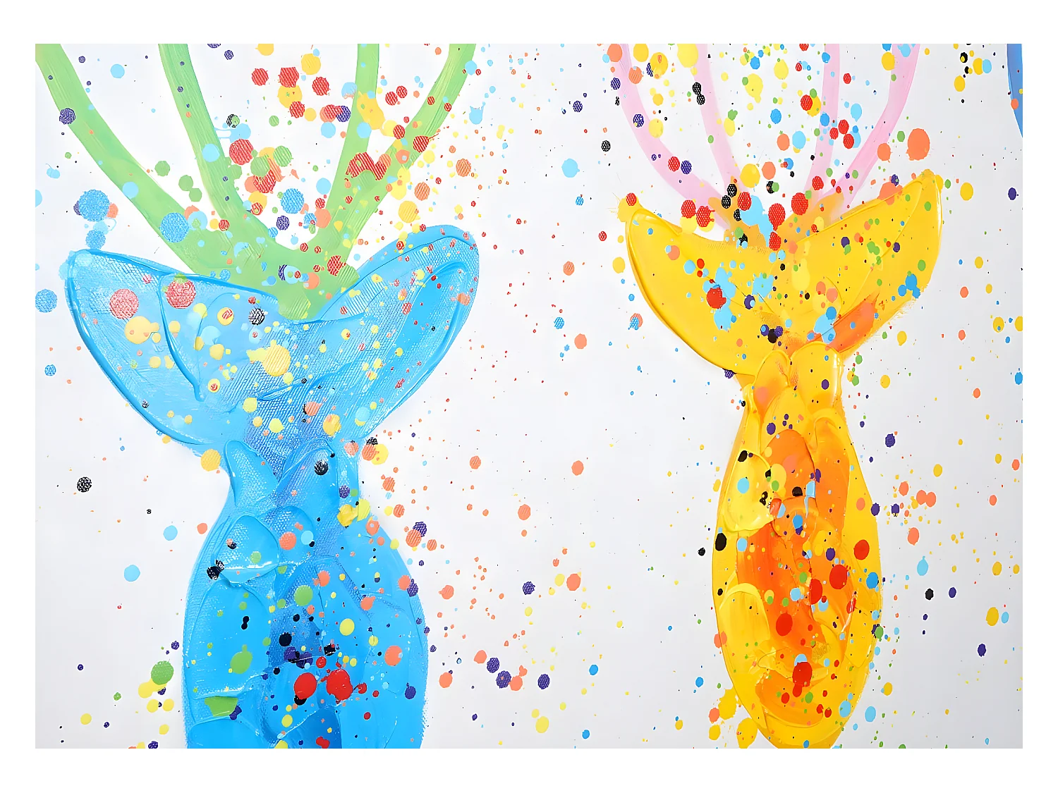 Olieverfschilderij Herten II, handgeschilderd