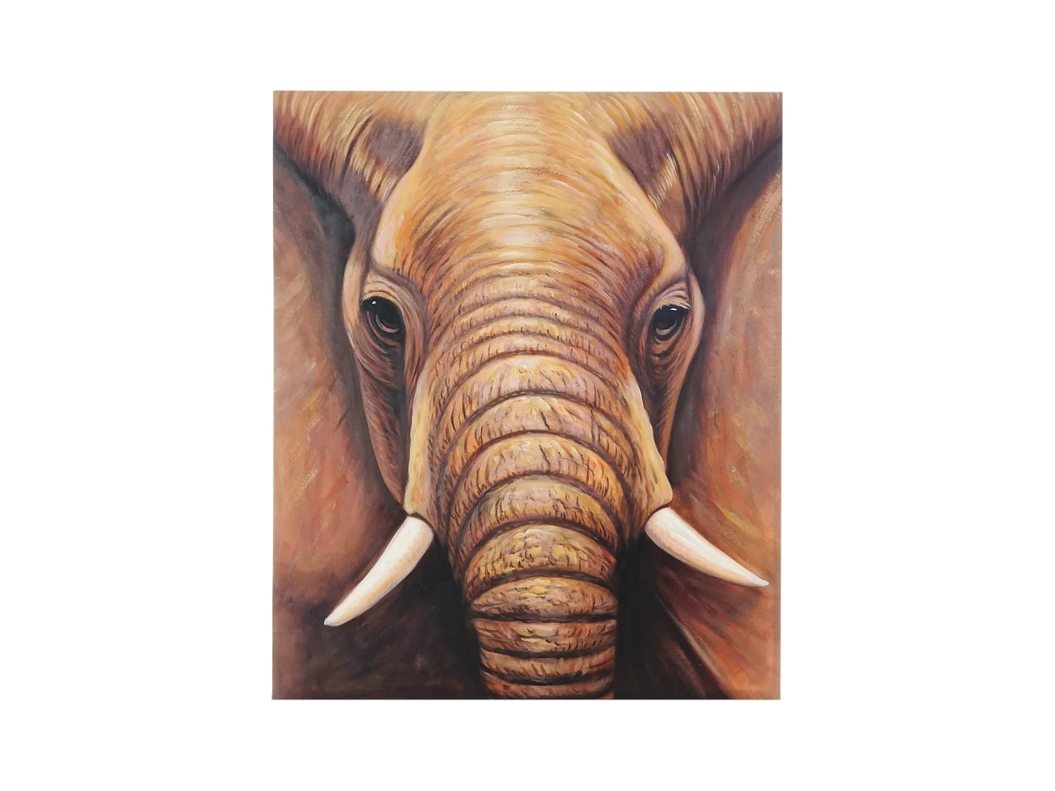 Peinture à l'huile gros plan éléphant peinte à la main
