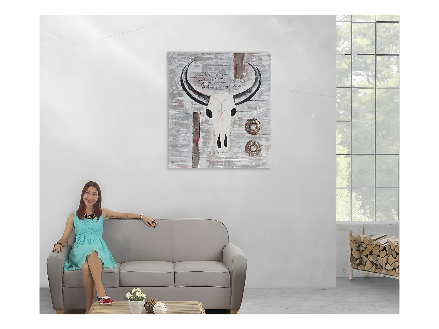 Olieverfschilderij Stier, handgeschilderd