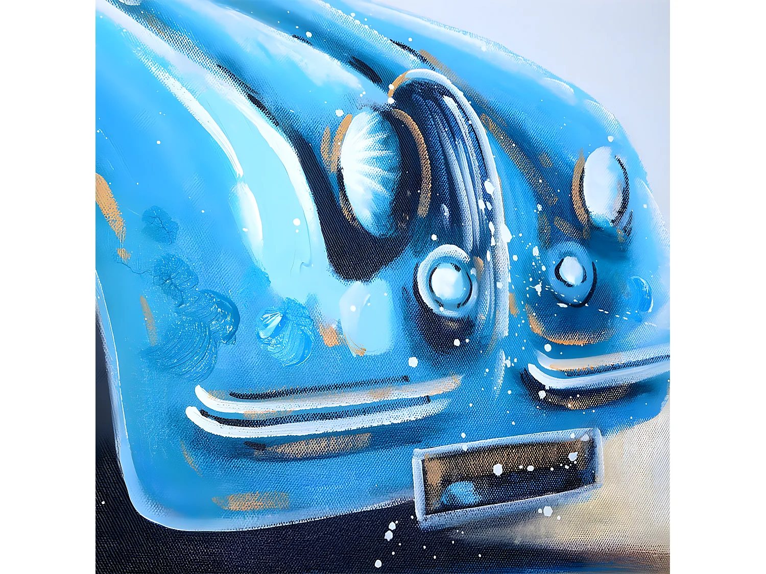 Olieverfschilderij Oldtimer, handgeschilderd