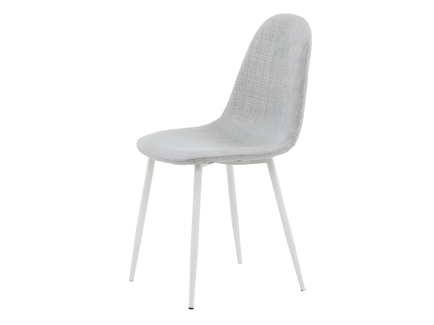 Chaises à manger lot de 2 Polar polyester gris/blanc