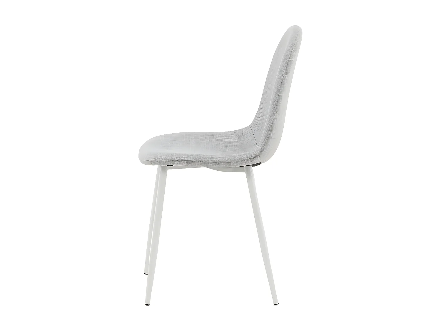 Chaises à manger lot de 2 Polar polyester gris/blanc