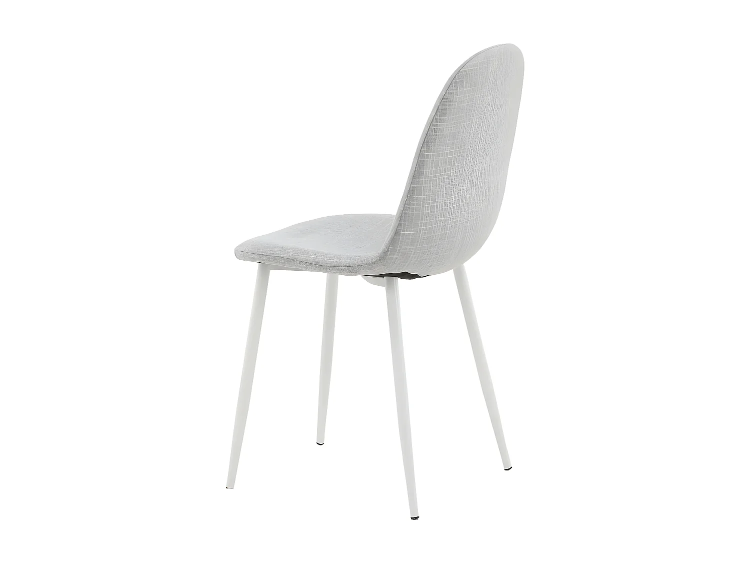 Chaises à manger lot de 2 Polar polyester gris/blanc