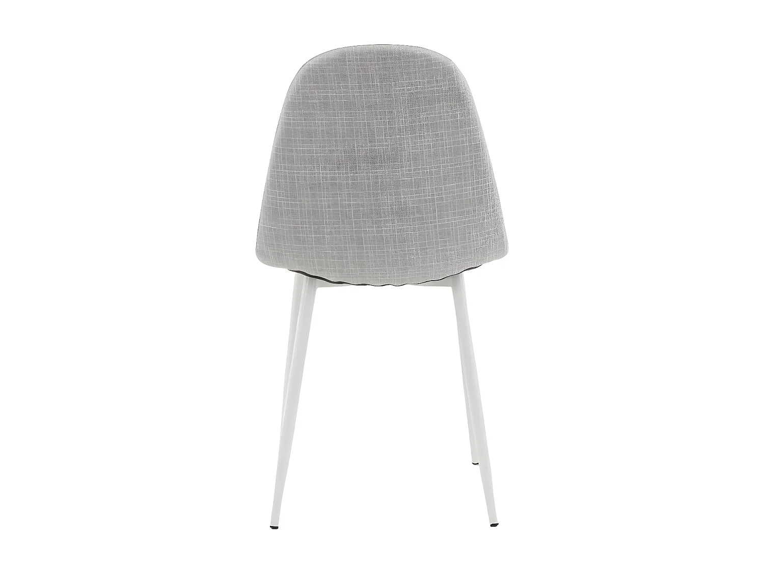 Chaises à manger lot de 2 Polar polyester gris/blanc