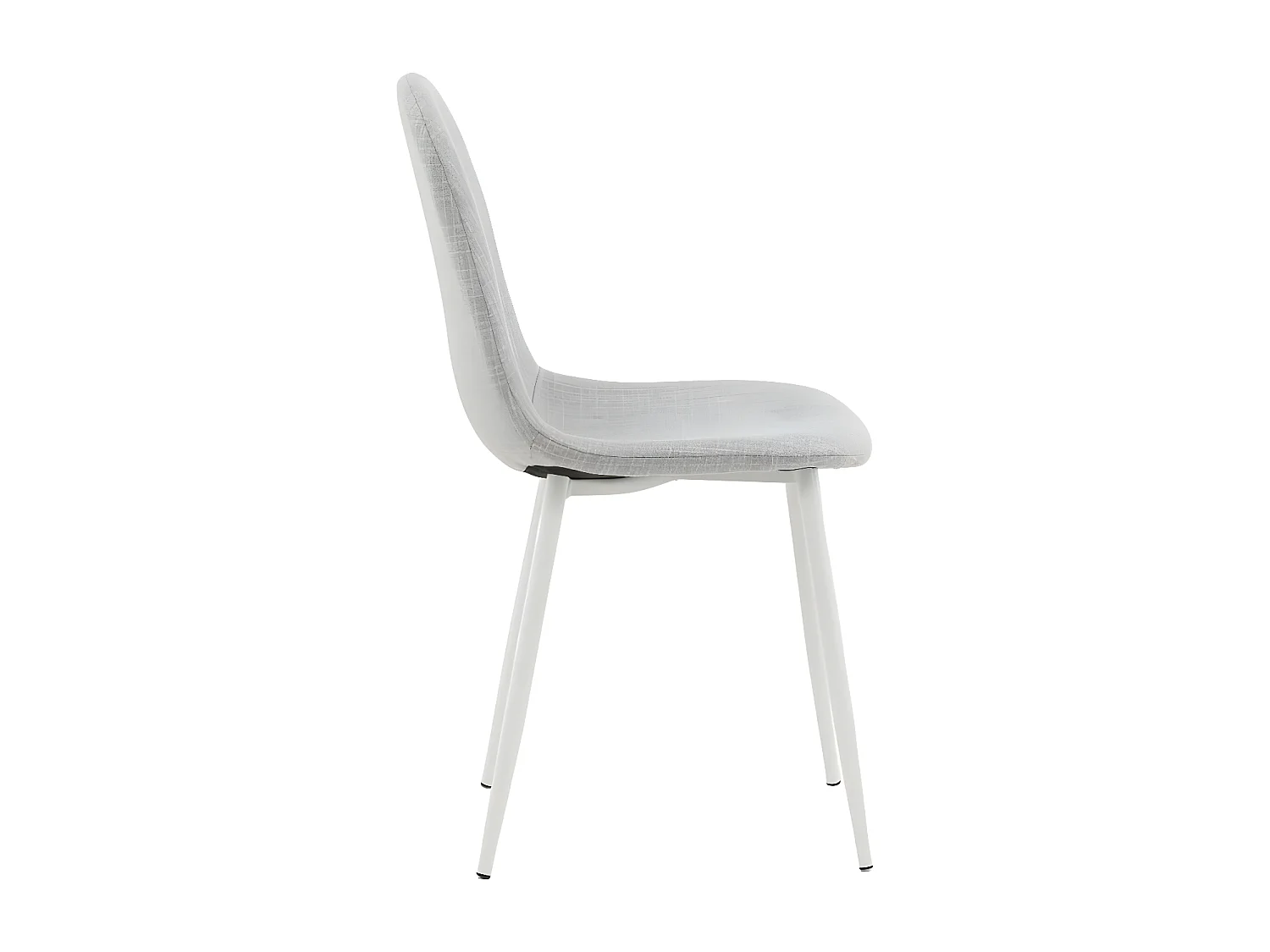 Chaises à manger lot de 2 Polar polyester gris/blanc