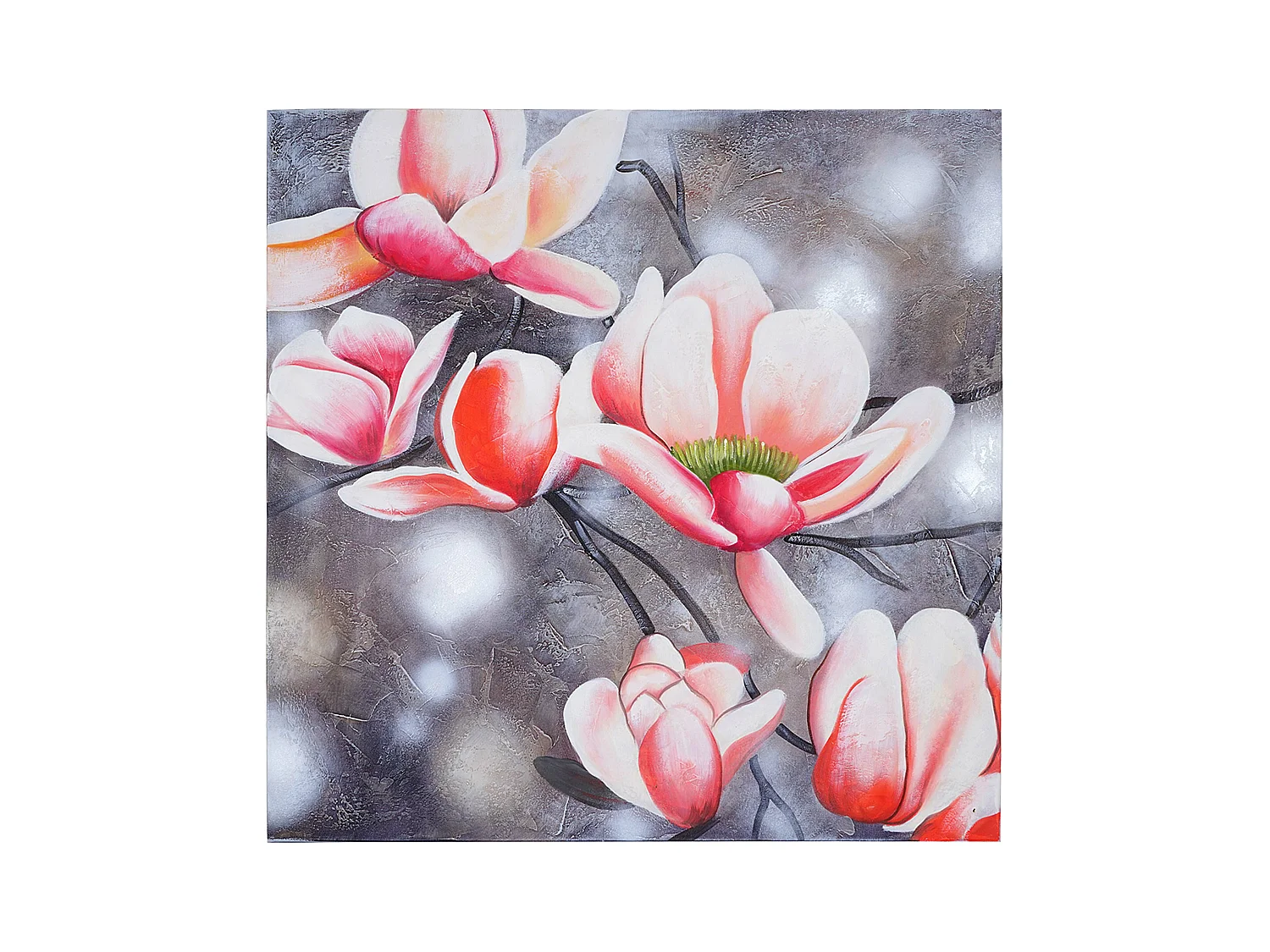 Peinture à l'huile réalisée à la main sur canevas de fleurs