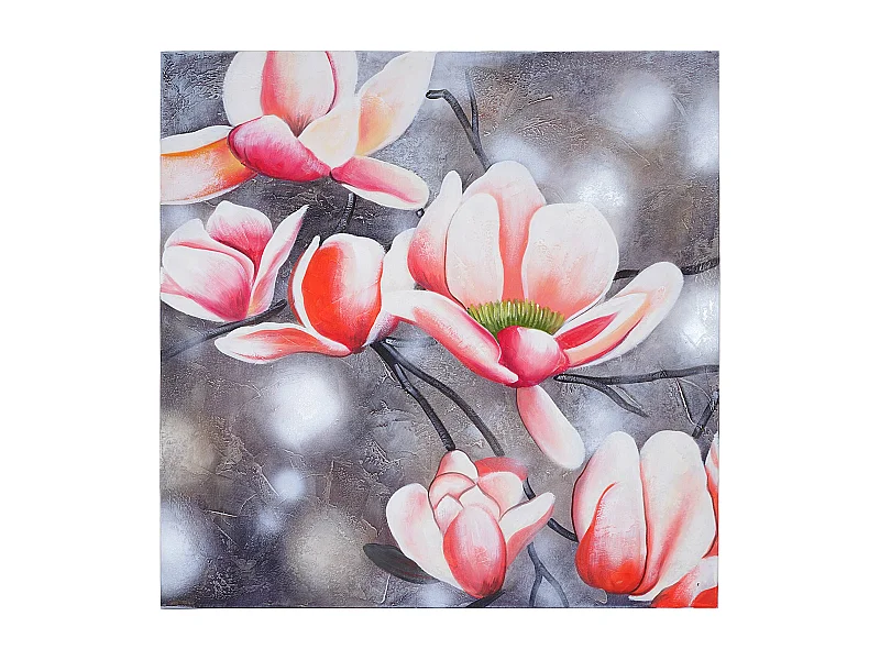 Peinture à l'huile réalisée à la main sur canevas de fleurs