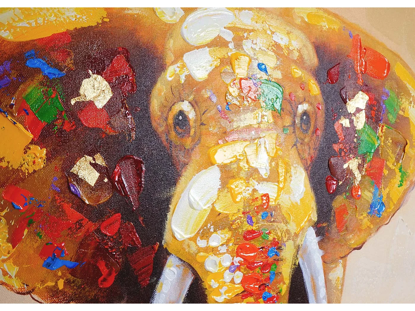 Ölgemälde Elefant handgemalt