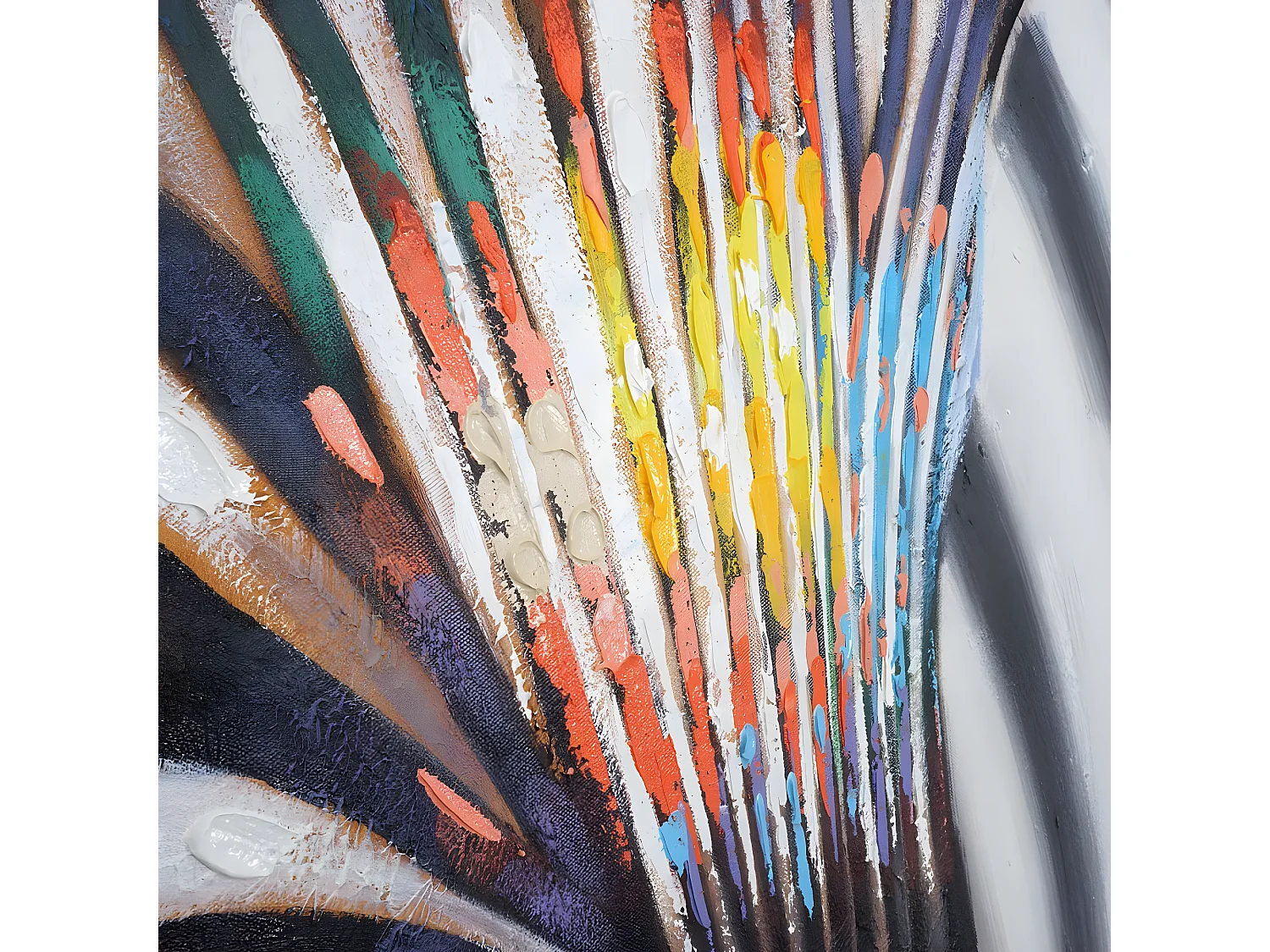 Peinture à l'huile Tête de zèbre peinte à la main