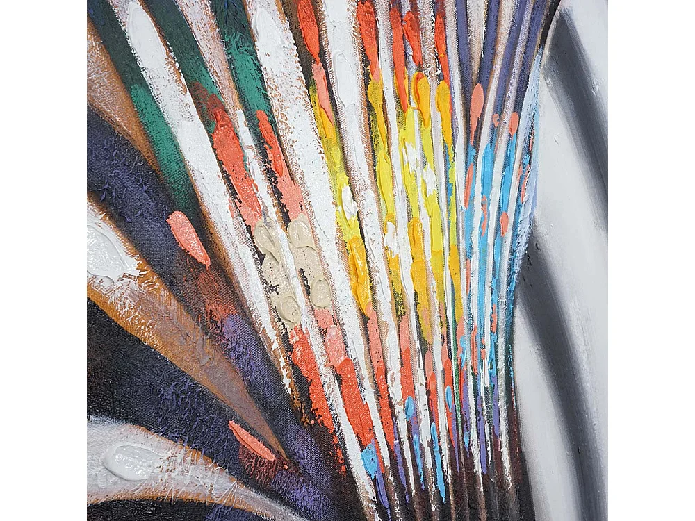 Olieverfschilderij Zebrahoofd, handgeschilderd