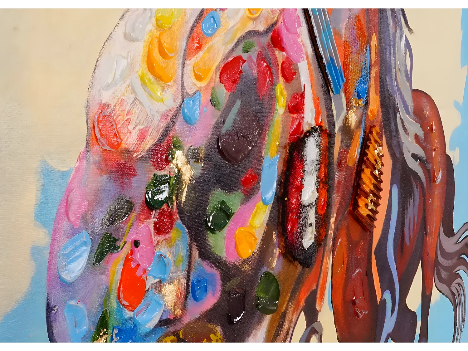 Peinture à l'huile Cheval