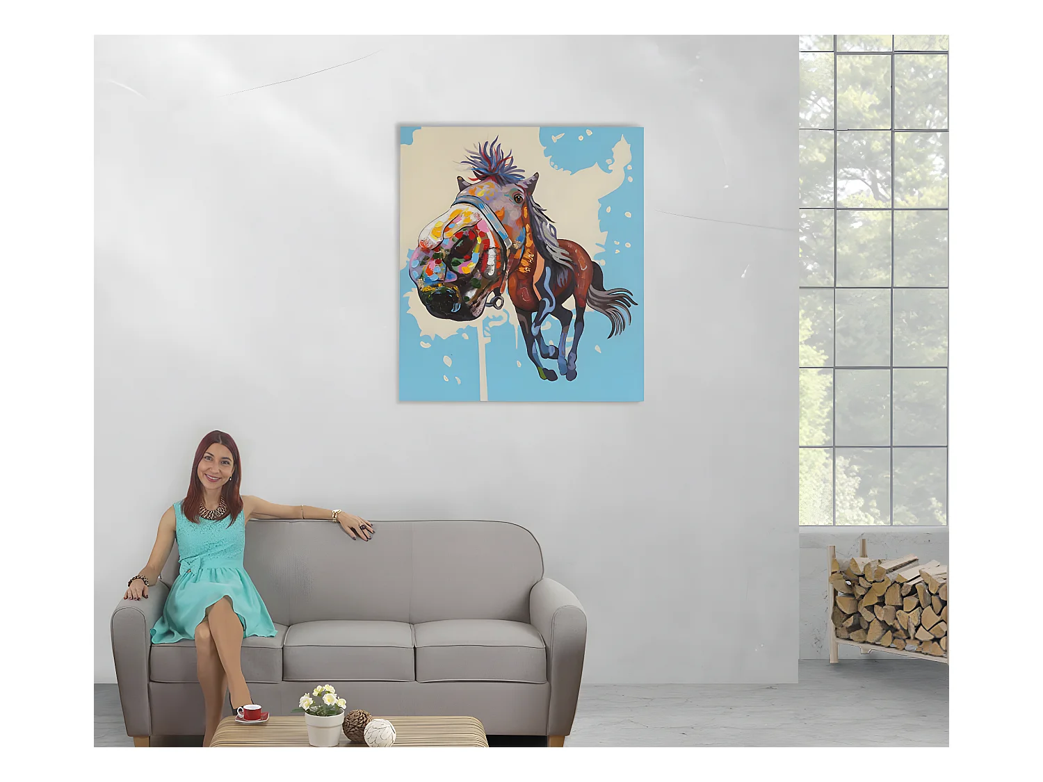 Olieverfschilderij paard