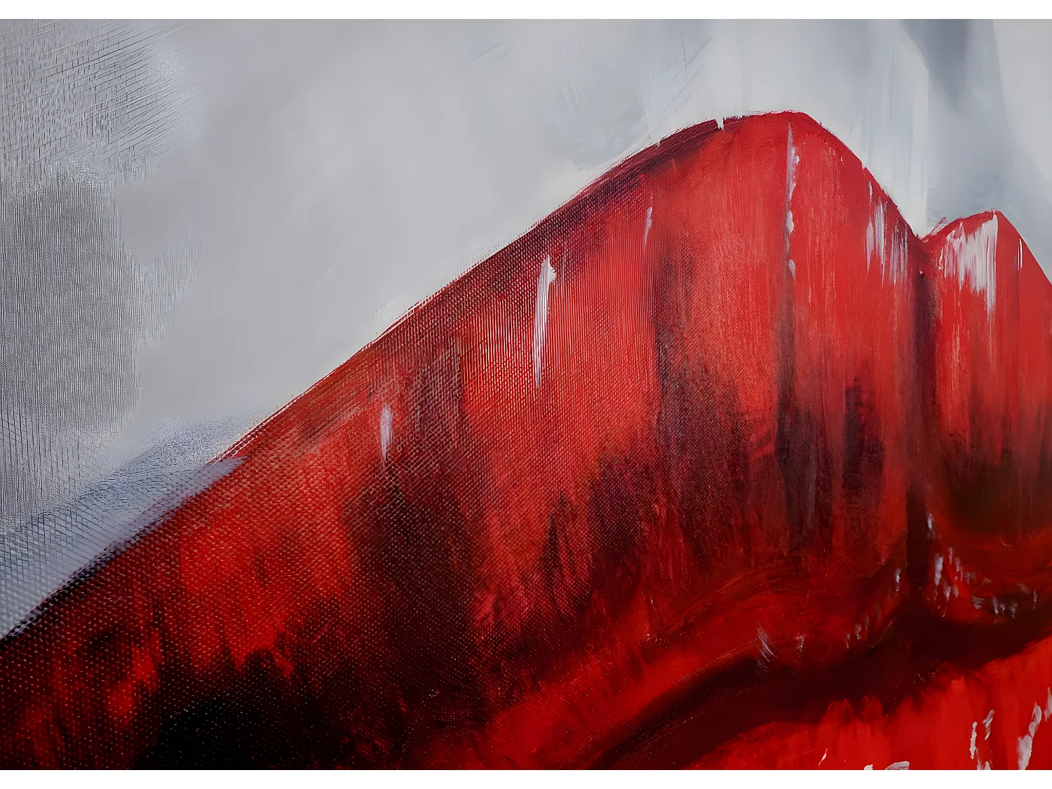 Olieverfschilderij Lippen handgeschilderd