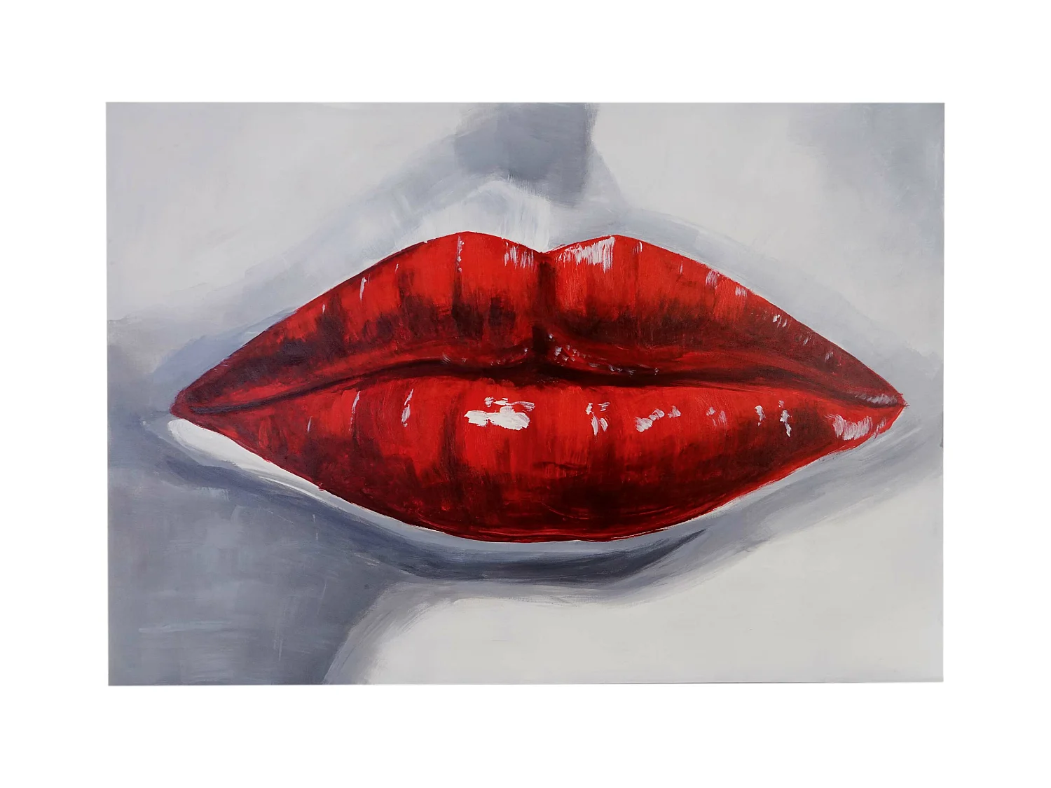 Peinture à l'huile Lèvres peinte à la main
