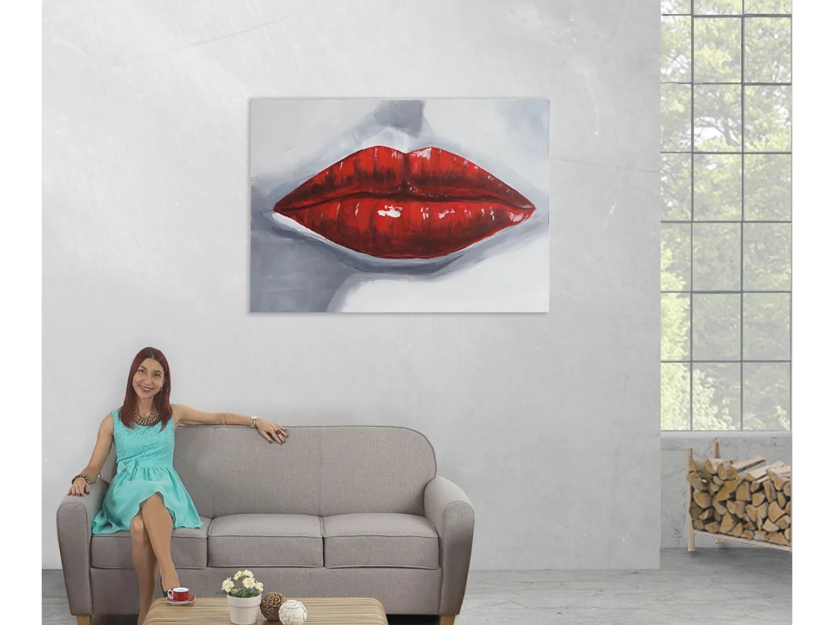 Ölgemälde Lippen handgemalt