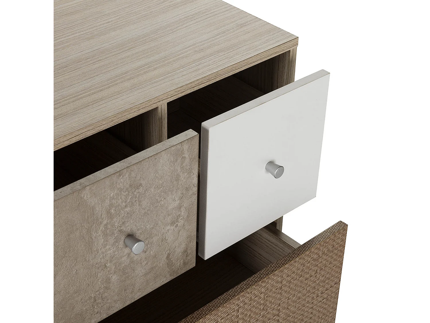 Dressoir Maia 2 deuren 4 laden multicolor