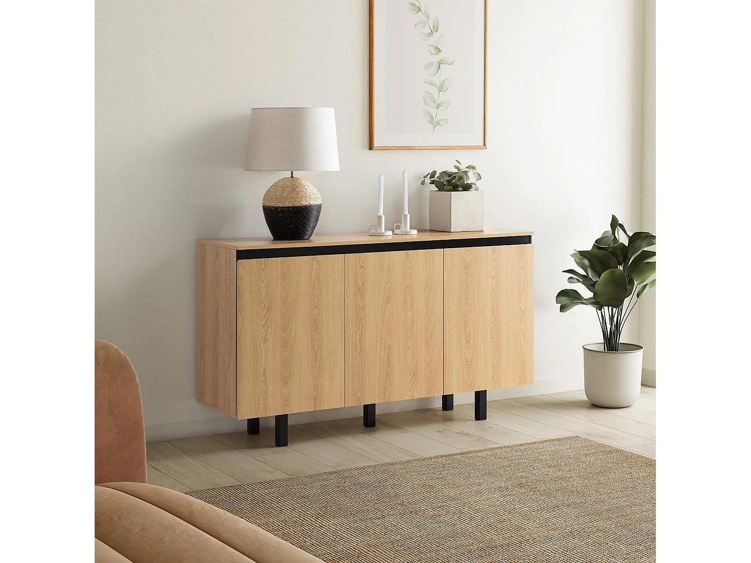 Sideboard Molina 3 türen eichefarben