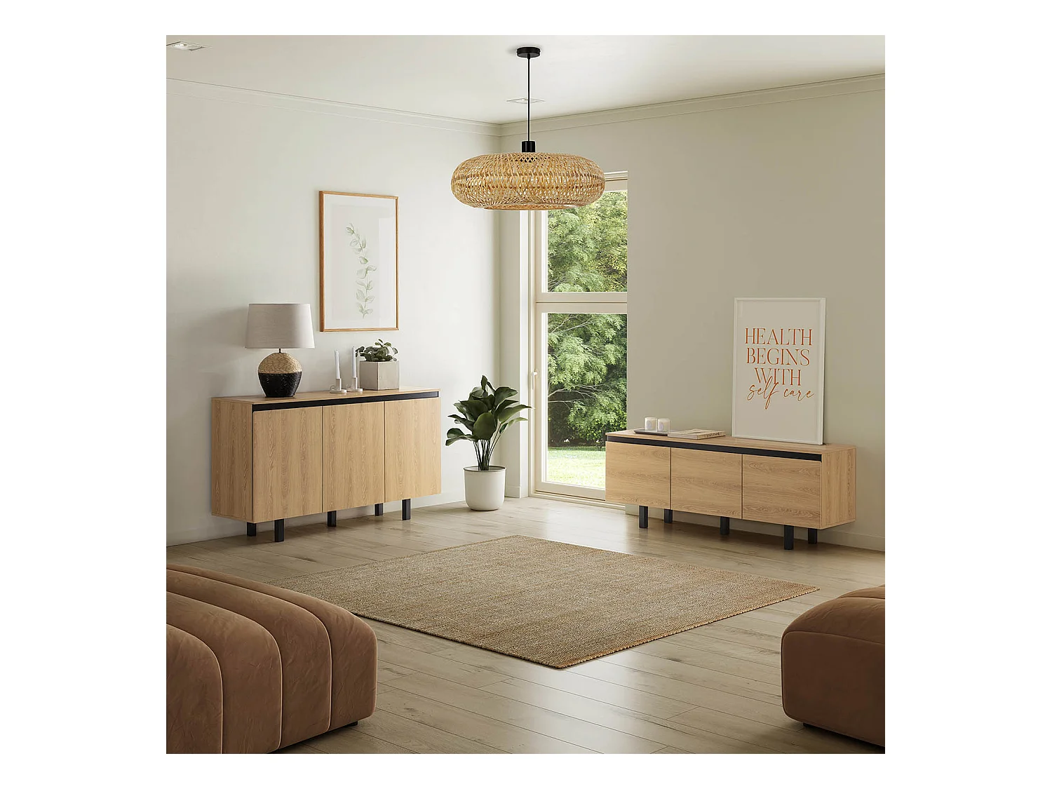 Sideboard Molina 3 türen eichefarben