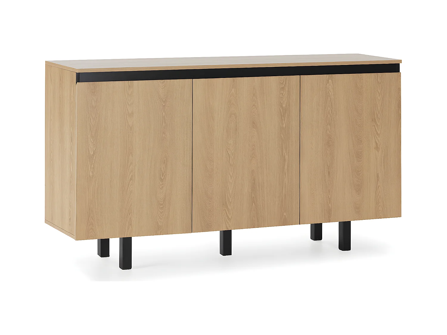 Buffet Molina 3 portes couleur chêne