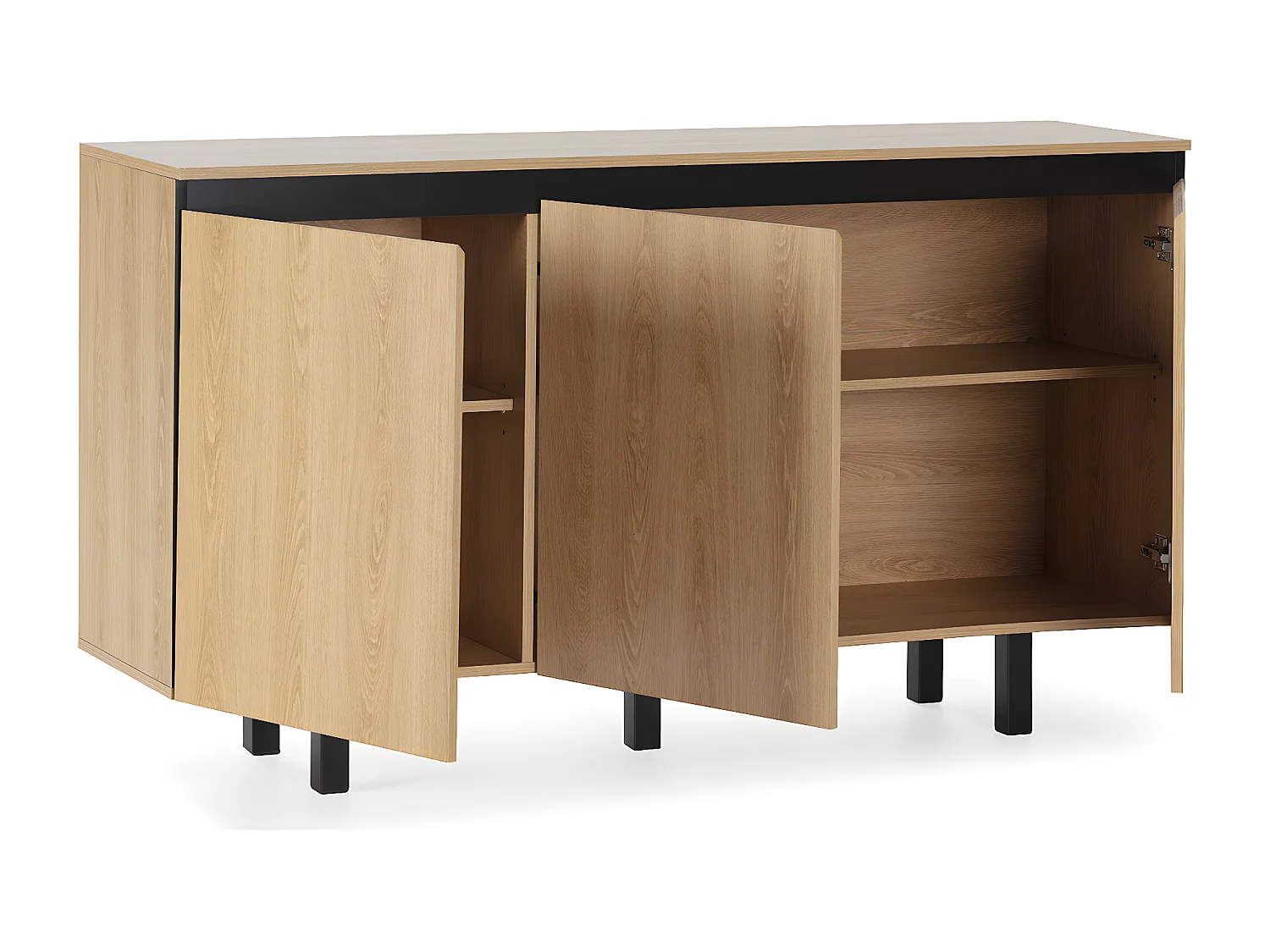 Buffet Molina 3 portes couleur chêne