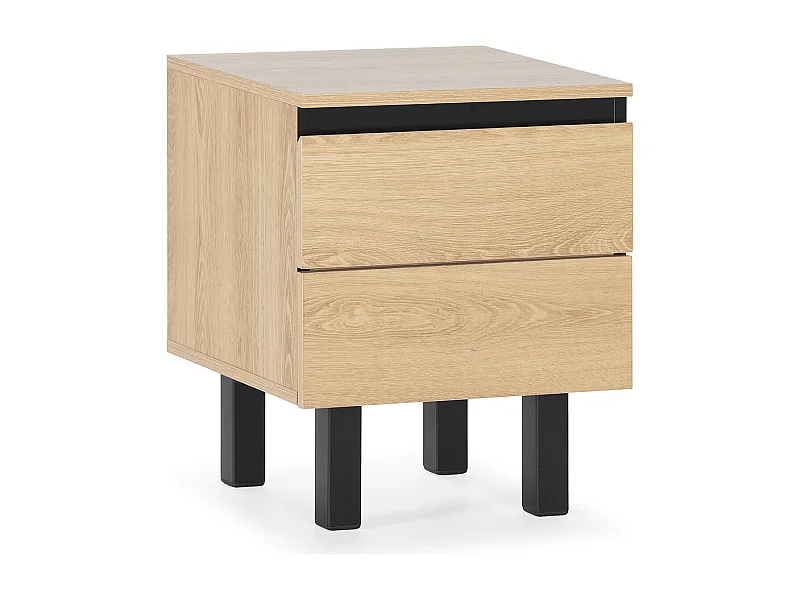 Comodino Molina 2 cassetti colore rovere