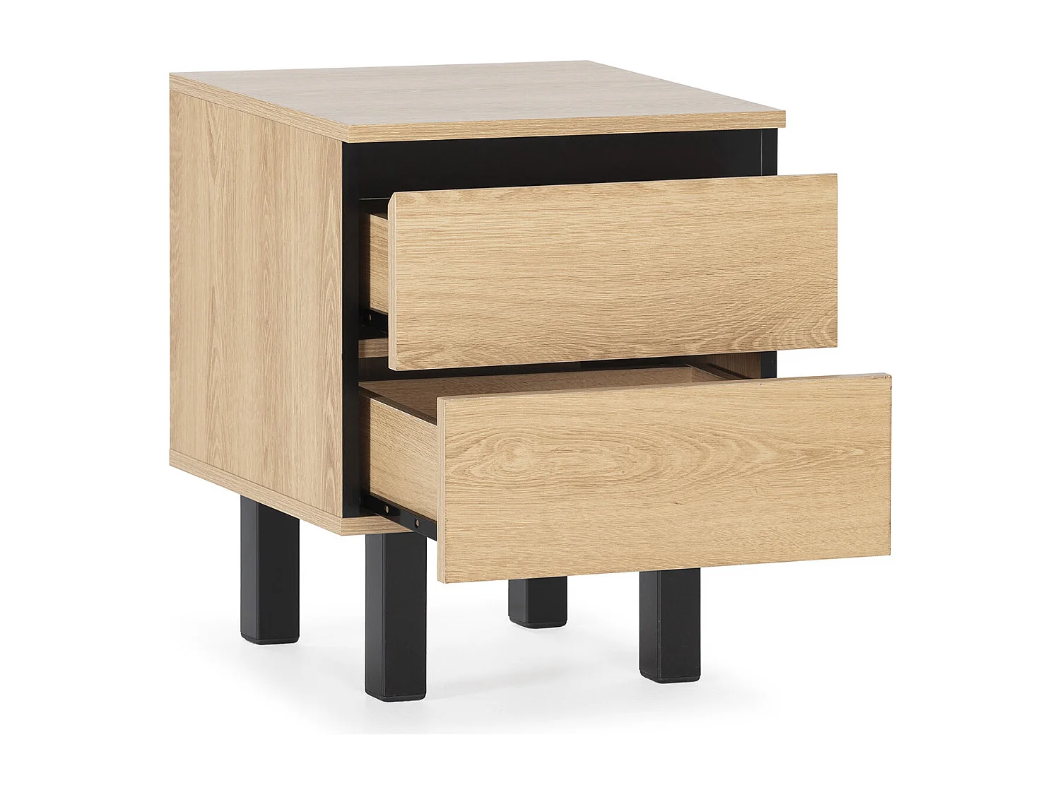 Nachttisch Molina 2 schubladen eichefarben