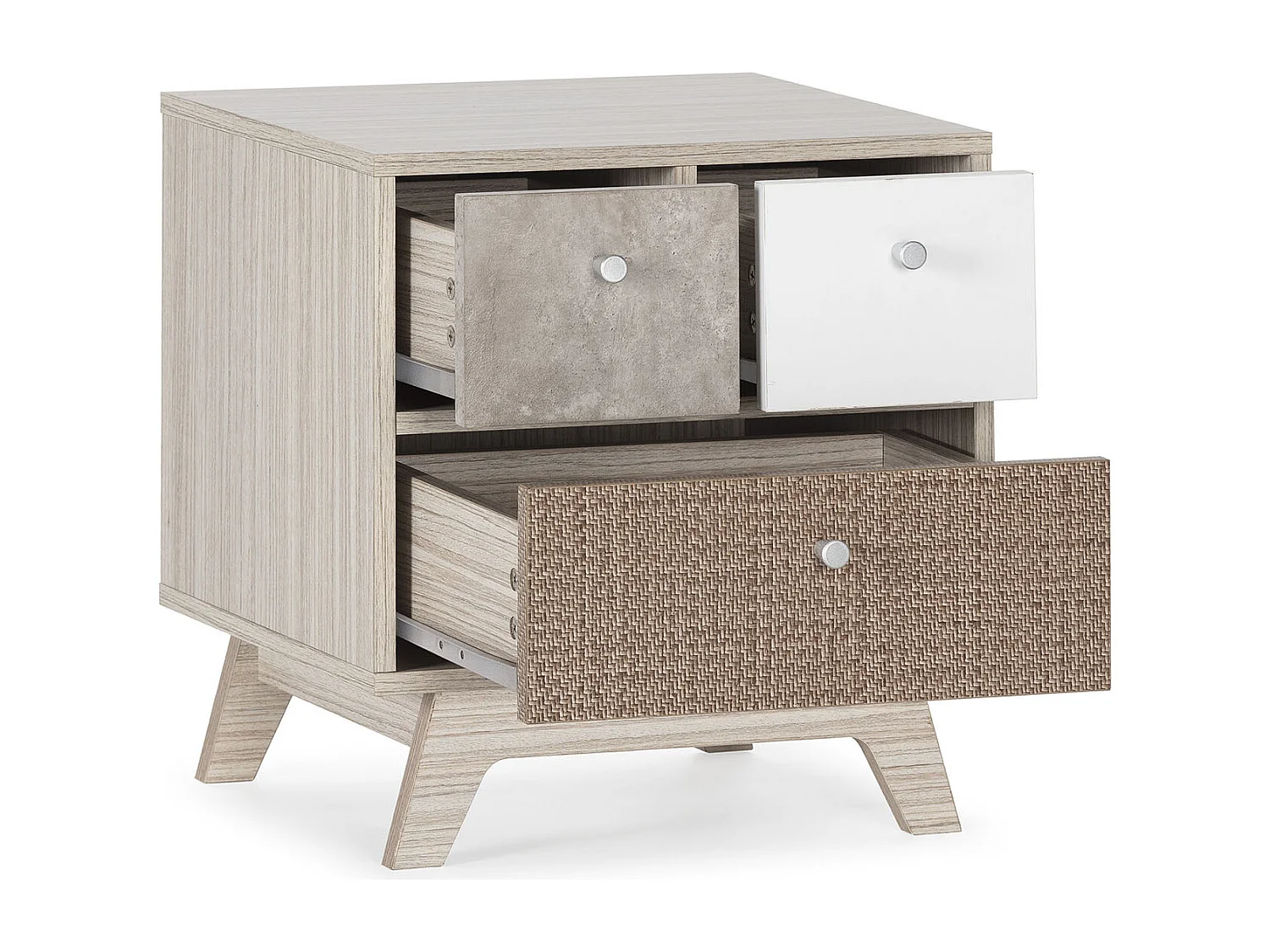 Comodino Maia 3 cassetti multicolore