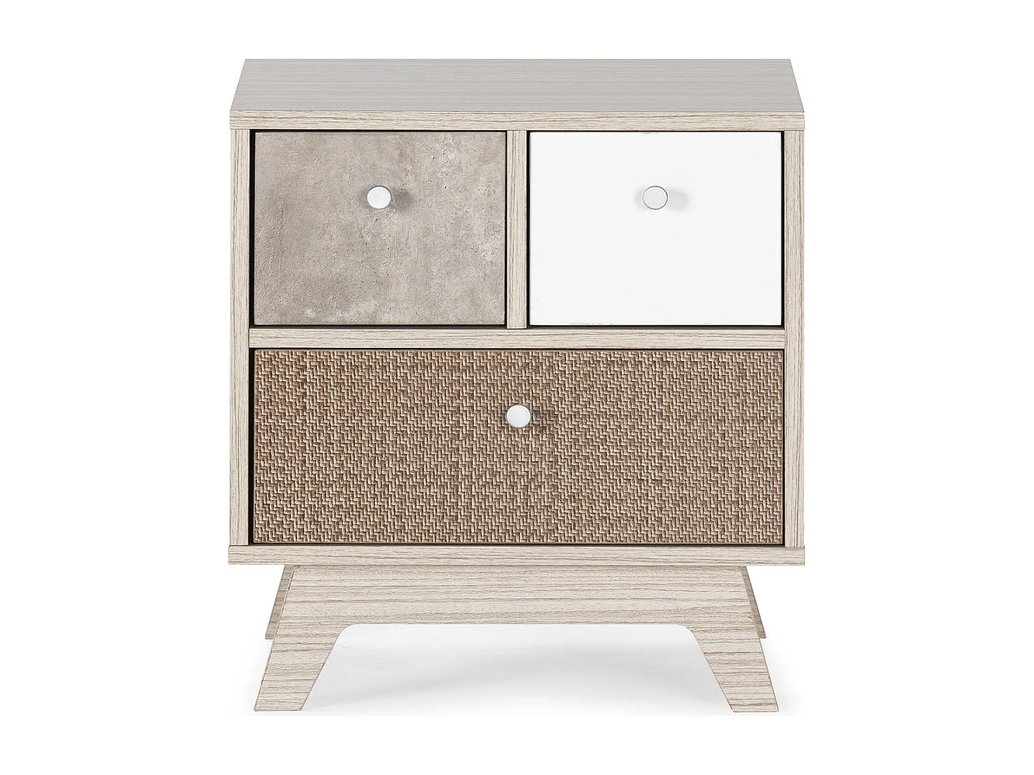 Comodino Maia 3 cassetti multicolore
