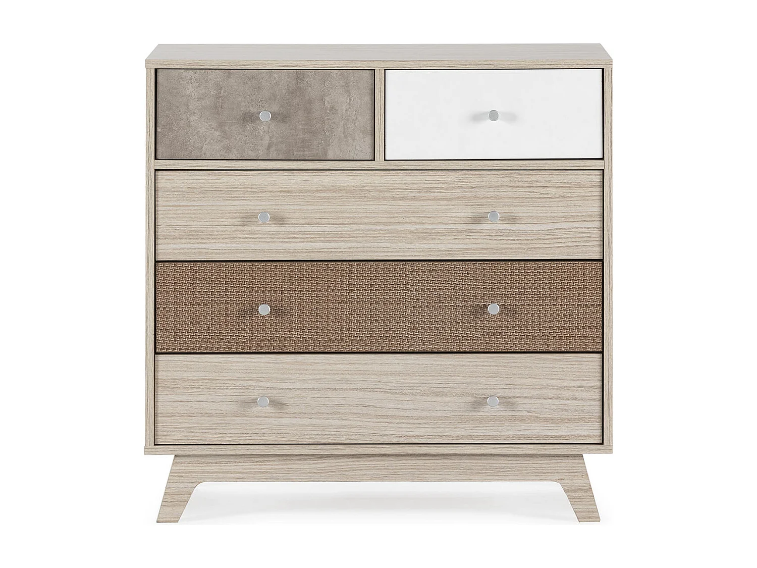 Cómoda de noche Maia 5 cajones multicolor