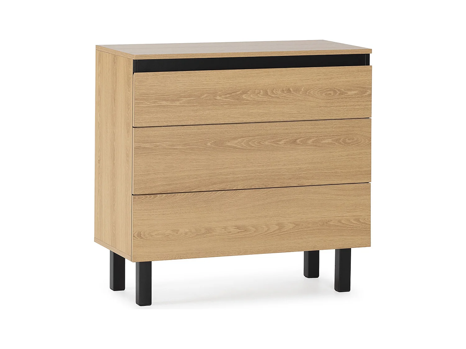 Kommode Molina 3 schubladen eichefarben