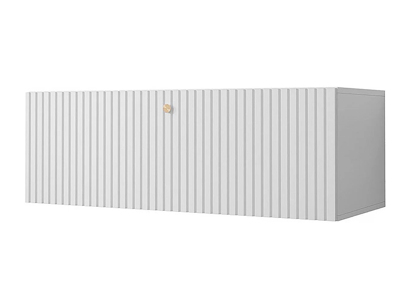 Meuble TV suspendu "Waldi Riflo" - 100 x 34 x 40 cm - Blanc