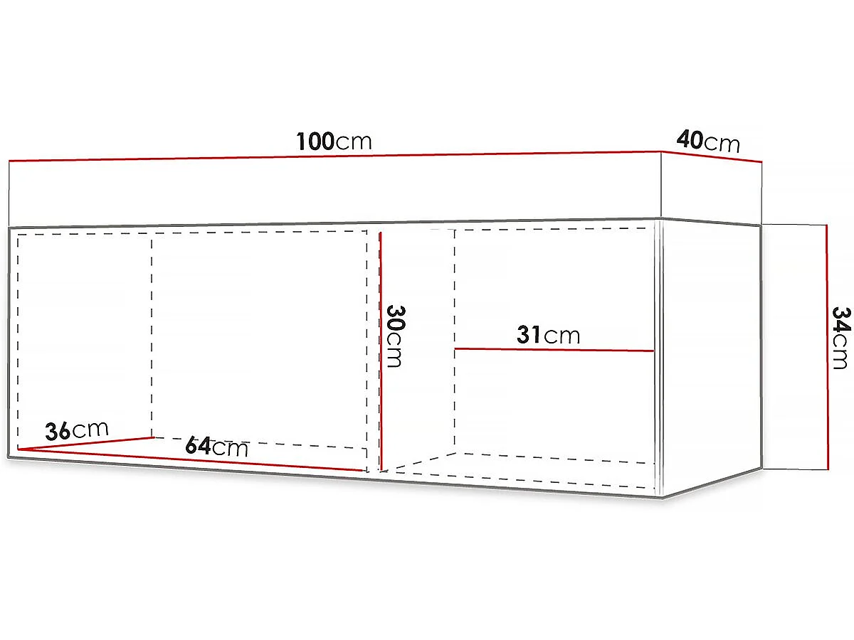 Elegant Svart TV-stativ "Waldi Riflo Slim 100" - Kompakt Design - 100 x 34 x 40 cm
