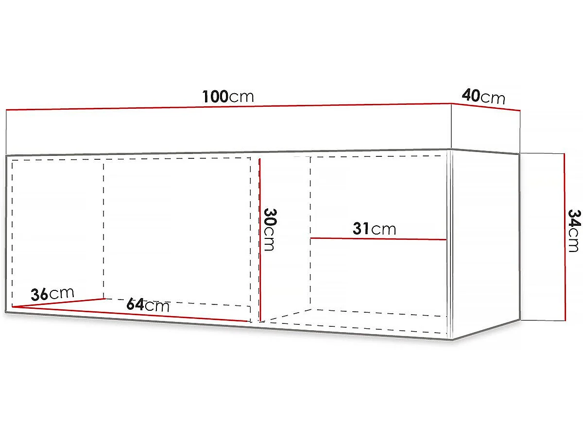 Elegant Svart TV-stativ "Waldi Riflo Slim 100" - Kompakt Design - 100 x 34 x 40 cm