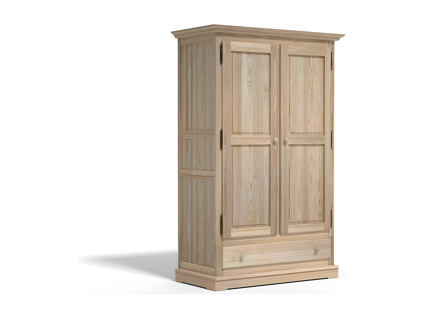 Armoire 1/2 penderie, 1/2 lingère 4 portes EVA largeur 225 blanc / chêne châtaigne | Leroy Merlin