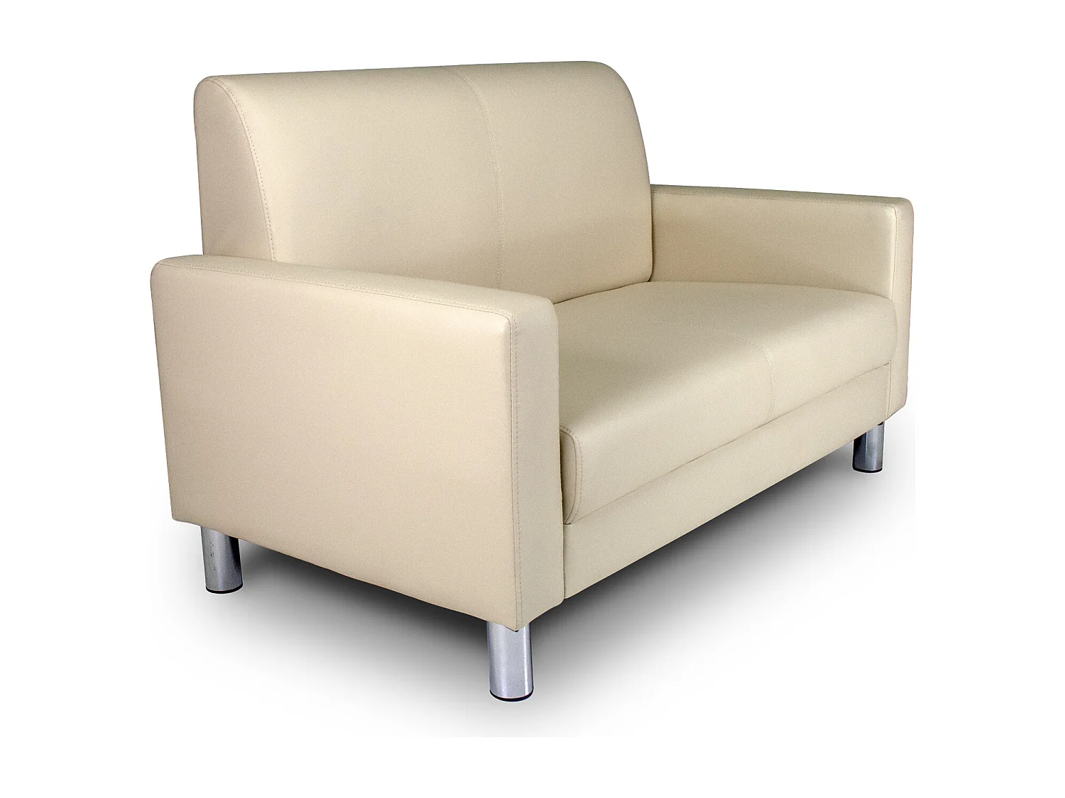 Divano 2 posti in ecopelle beige mod. Charlie