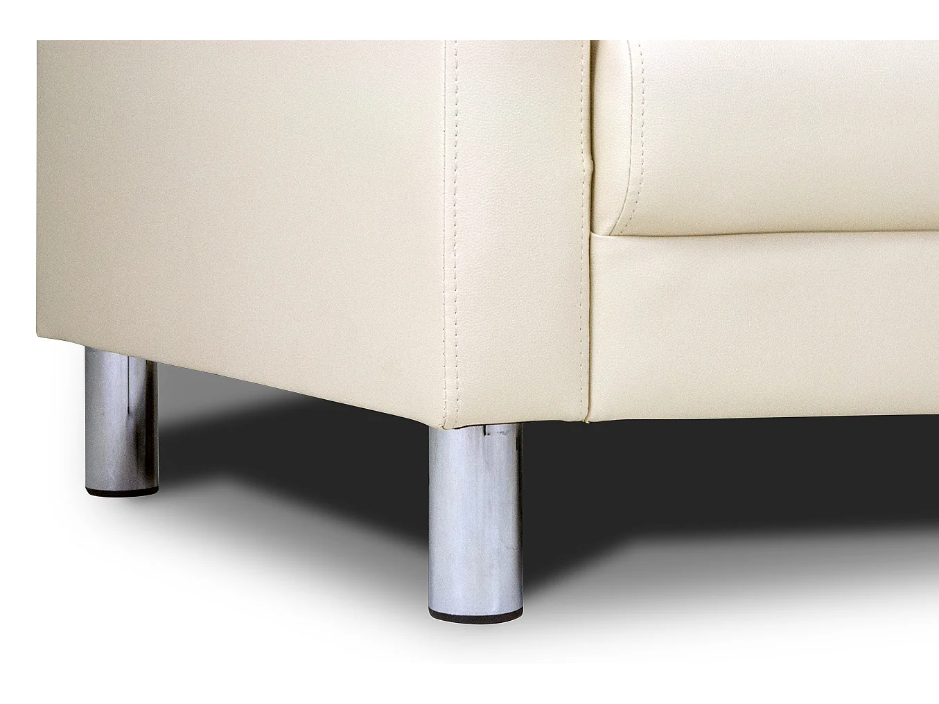 Divano 2 posti in ecopelle beige mod. Charlie