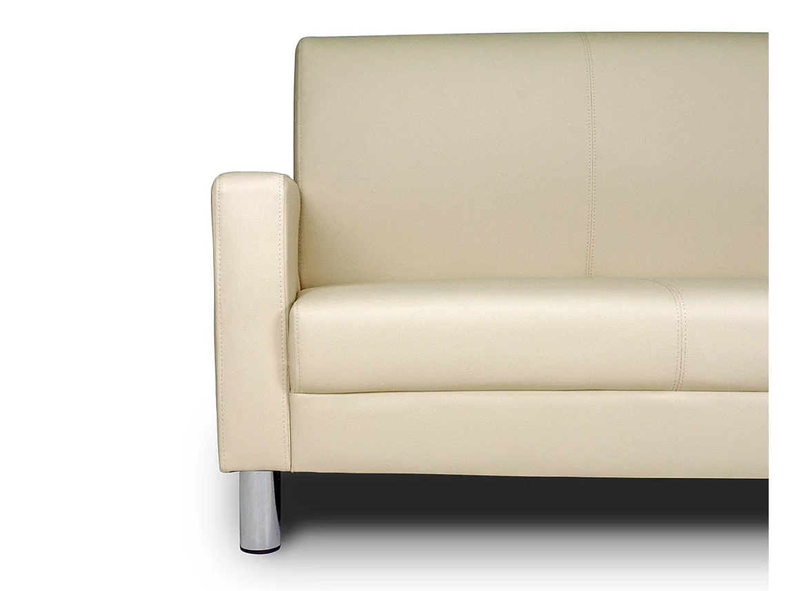 Divano 2 posti in ecopelle beige mod. Charlie