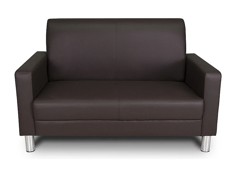 Divano 2 posti in ecopelle testa di moro mod. Charlie