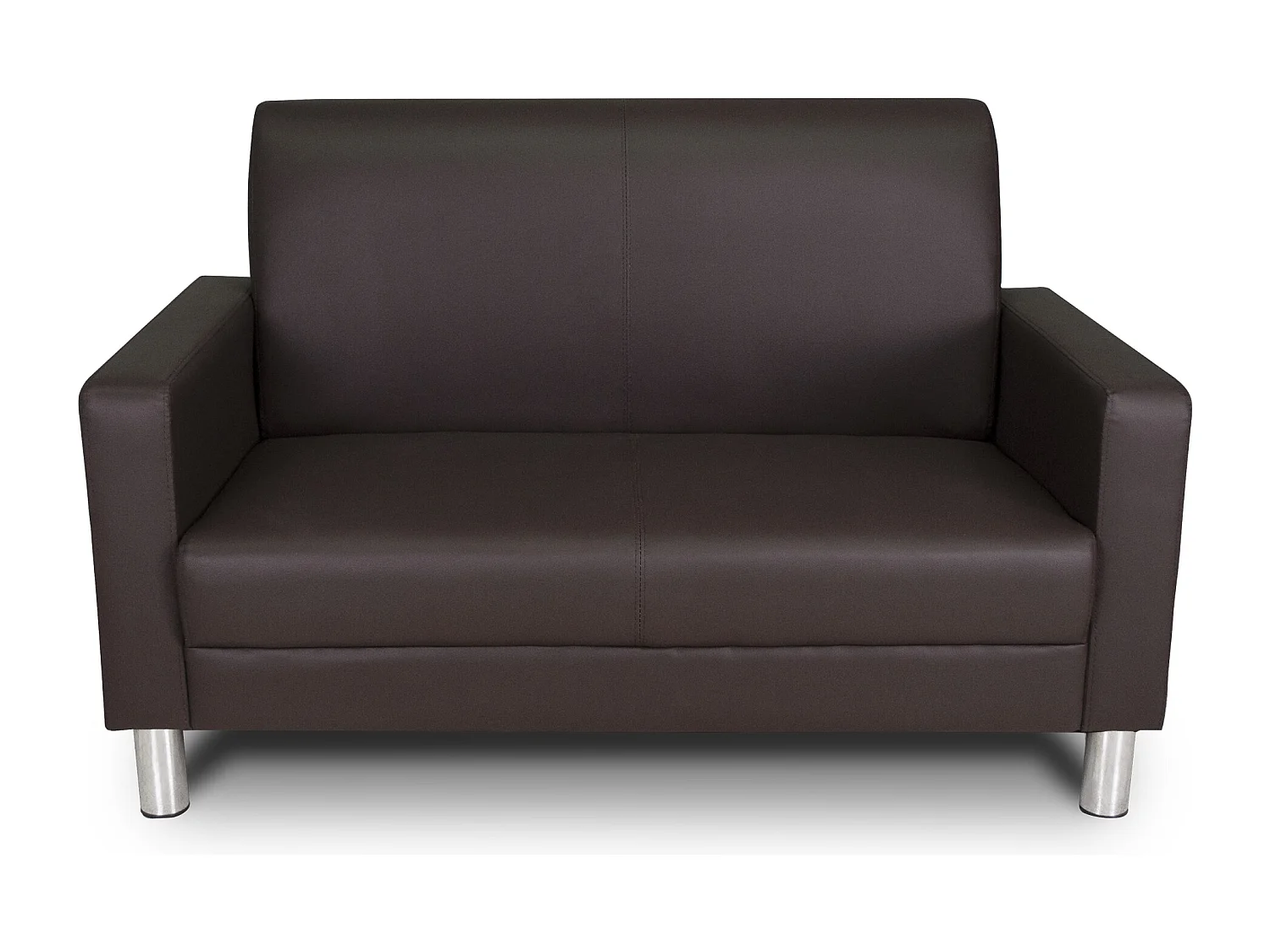 Divano 2 posti in ecopelle testa di moro mod. Charlie