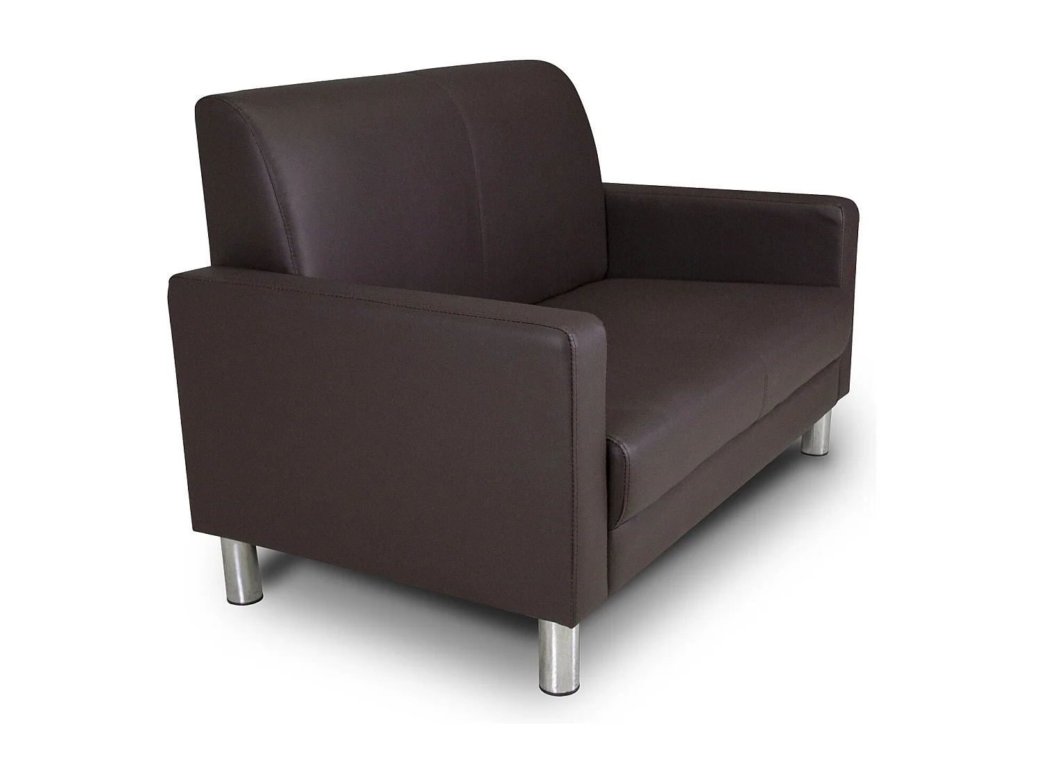 Divano 2 posti in ecopelle testa di moro mod. Charlie