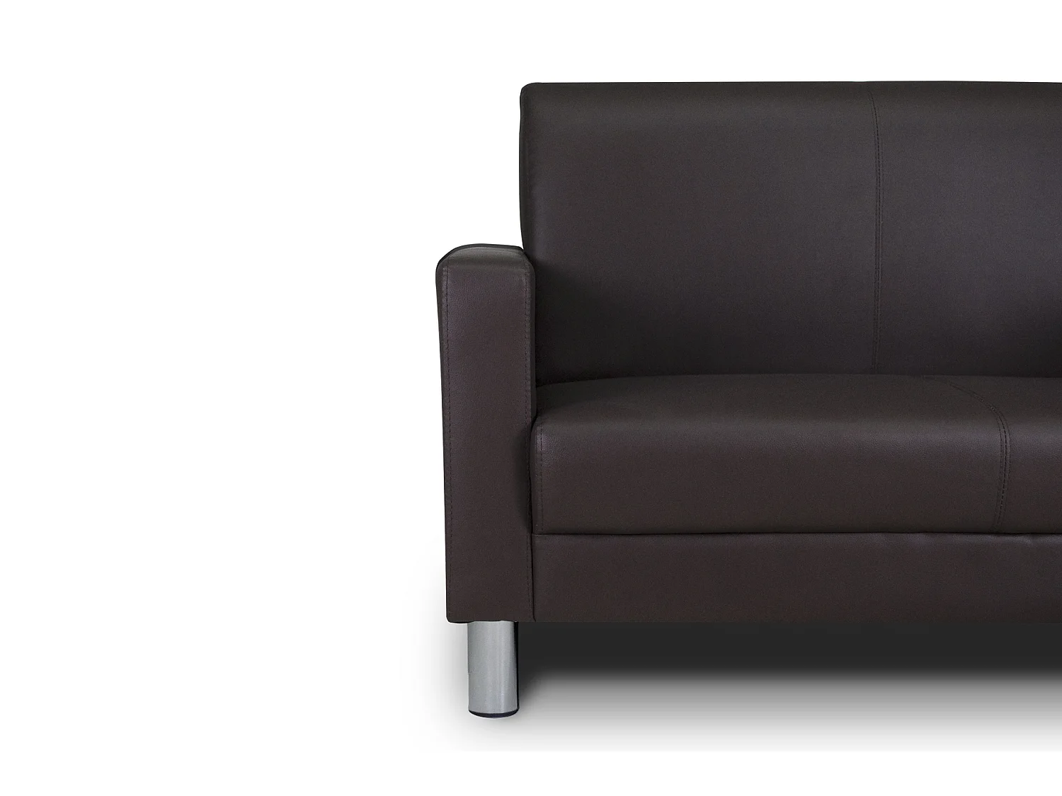 Divano 2 posti in ecopelle testa di moro mod. Charlie